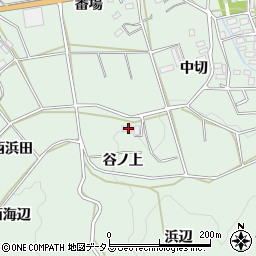 愛知県田原市六連町谷ノ上周辺の地図