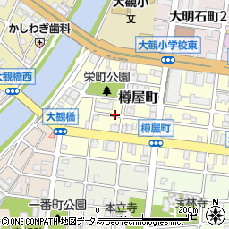 兵庫県明石市樽屋町周辺の地図