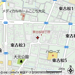 岡山東古松郵便局周辺の地図