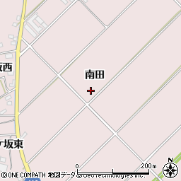 愛知県田原市野田町南田周辺の地図