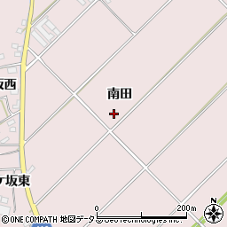 愛知県田原市野田町（南田）周辺の地図