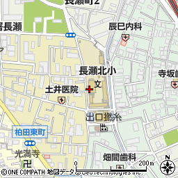長瀬北公民分館周辺の地図