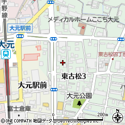 岡山県　自転車会館周辺の地図