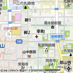 奈良県大和郡山市車町12周辺の地図