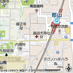 奈良県大和郡山市高田町475-2周辺の地図