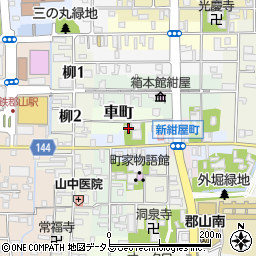 奈良県大和郡山市車町6周辺の地図