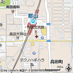 奈良県大和郡山市高田町117-3周辺の地図