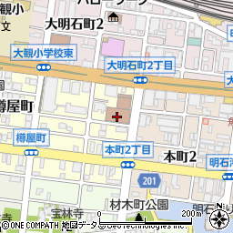 ゆうちょ銀行明石店周辺の地図