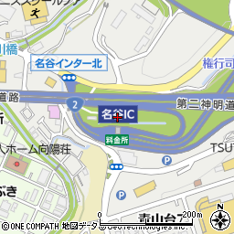 西日本高速道路株式会社　関西支社名谷料金所周辺の地図