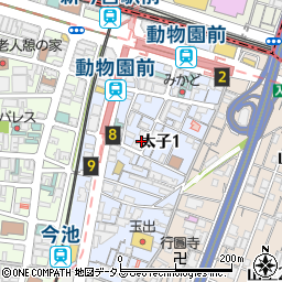 大阪府大阪市西成区太子周辺の地図