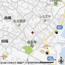 愛知県田原市小中山町南郷22周辺の地図