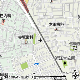 大阪府東大阪市源氏ケ丘1-11周辺の地図