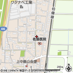 岡山県総社市清音上中島166周辺の地図