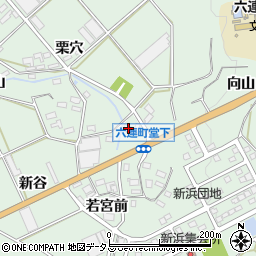 愛知県田原市六連町堂下37周辺の地図