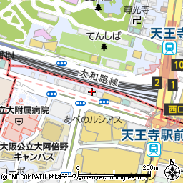 クオール薬局天王寺店周辺の地図