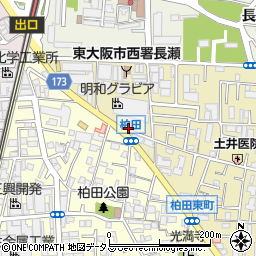 リパーク東大阪柏田東町駐車場周辺の地図
