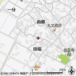 愛知県田原市小中山町田端75周辺の地図