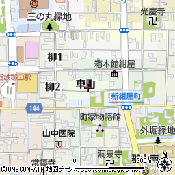奈良県大和郡山市車町24周辺の地図