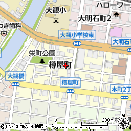 兵庫県明石市樽屋町10-7周辺の地図