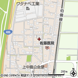 岡山県総社市清音上中島152-2周辺の地図