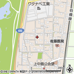 岡山県総社市清音上中島56周辺の地図
