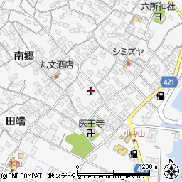 愛知県田原市小中山町南郷21周辺の地図
