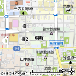 奈良県大和郡山市車町23周辺の地図