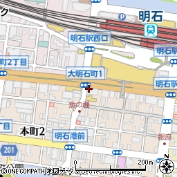 鳴門鯛焼本舗　明石店周辺の地図