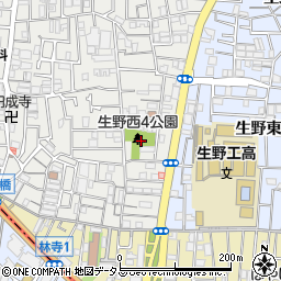 大阪府大阪市生野区生野西4丁目7周辺の地図