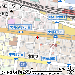 日本生命保険相互会社　ライフプラザ明石・ご来店窓口周辺の地図
