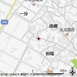 愛知県田原市小中山町南郷129-1周辺の地図