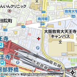 大阪府大阪市天王寺区南河堀町周辺の地図