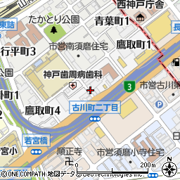 兵庫県神戸市須磨区鷹取町周辺の地図