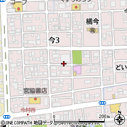 岡山県岡山市北区今3丁目周辺の地図