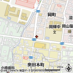 岡山県岡山市北区岡町13-22周辺の地図