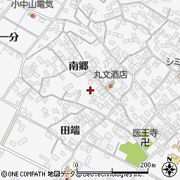 愛知県田原市小中山町南郷82周辺の地図