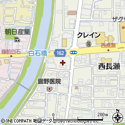 ファミリーマート岡山西長瀬店周辺の地図