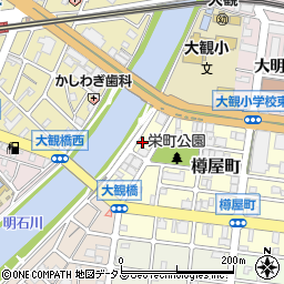 兵庫県明石市樽屋町21-16周辺の地図