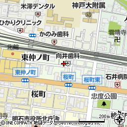 兵庫県明石市東仲ノ町4-7周辺の地図