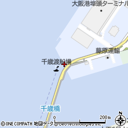 千歳渡船北恩加島乗り場（大阪市）周辺の地図
