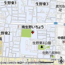 大阪市立　南生野保育所周辺の地図