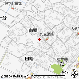 愛知県田原市小中山町南郷83-1周辺の地図