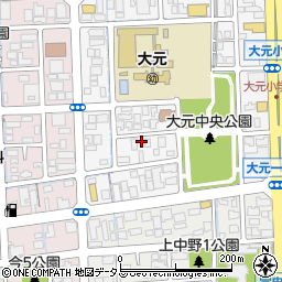 岡山県岡山市北区大元上町11-25周辺の地図