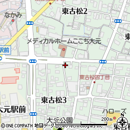 クリーニングエー・アンド・エム東古松店周辺の地図