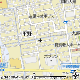 岡山県岡山市北区平野990-3周辺の地図
