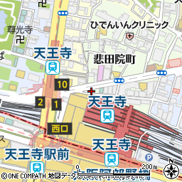 餃子の王将 天王寺店周辺の地図