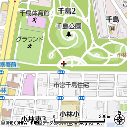 千島公園トイレ１周辺の地図