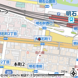 ファミリーマート明石駅南店周辺の地図