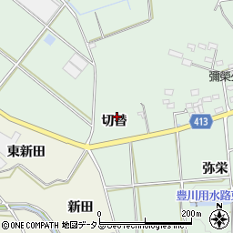 愛知県田原市六連町切替周辺の地図