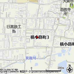 大阪府東大阪市横小路町3丁目周辺の地図